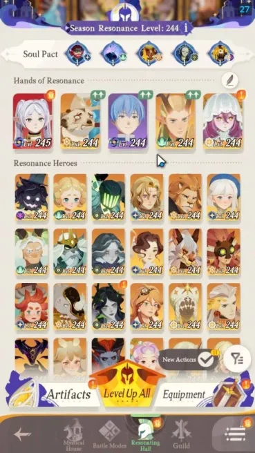 GLOBAL|2 Collab [Frieren,Himmel]|29 Epic[Aurora(Free 13 Ascend),Etc]|93K DM|SC 48|RL 96|EL 112|IL 844|Take Email|AFK772