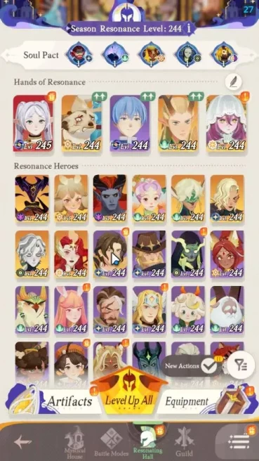 GLOBAL|2 Collab [Frieren,Himmel]|29 Epic[Aurora(Free 13 Ascend),Etc]|93K DM|SC 48|RL 96|EL 112|IL 844|Take Email|AFK772