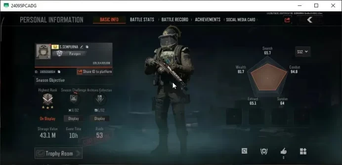 MOBILE Lv30|SV 43,1M|CV 42M|DA MDR,GM AK-12,DA M249,QS DP-12|03 Heavy|CN ON|Infinite(AB3165)