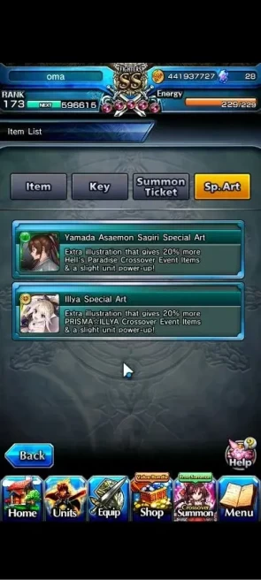 Global|Rank 173|2 Sp Art|24 Ascend+10 TW|[S Miyu,Emiya,Beta,Kamijo,Chloe,Fen,Illya,Merlette,Etc]+TW,Kirisame|Lpot 779|(GS2546)