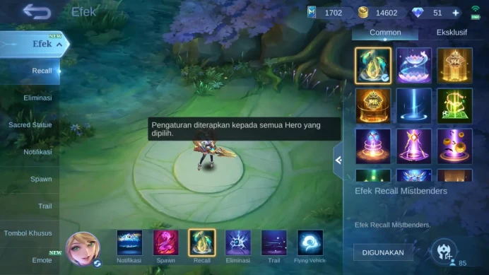 Hero 85 | Skin 159 | Collector Dyrroth+Badang, Mistbanders Nana, Zodiac Selena+Helcurt, Lightborn Harith+Fanny ML1014B