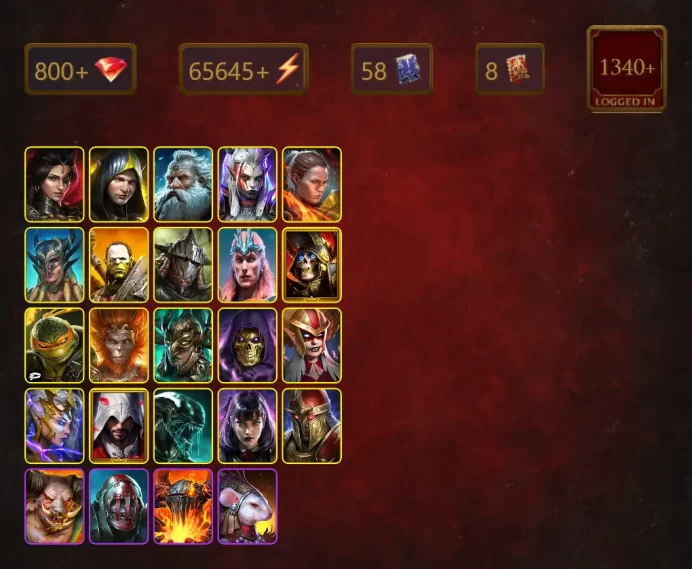 [STARTER]Vault Keeper Wixwell+Keberon the Underflame+Adelyn+Aleksandr+Visix+Ronda+Cupidus+Scyl+Artak+Rathalos+Loki+54Epics