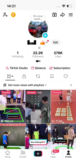 Instanly Delivery/Monetized 22K Real Followers+270K Real Likes Account/ Creator Rewards Program Activated/ Full Access