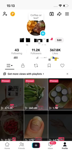 France Monetized Account/ 11K Real Followers+364K Real Likes/ Creator Rewards Program Activated/ Live Stream/ Full Access
