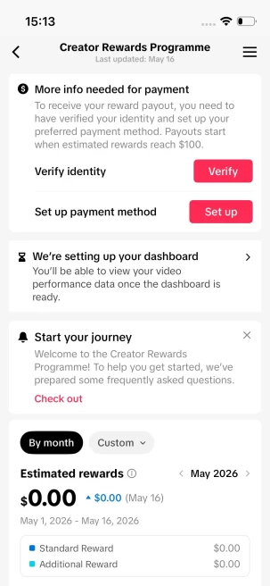 France Monetized Account/ 11K Real Followers+364K Real Likes/ Creator Rewards Program Activated/ Live Stream/ Full Access