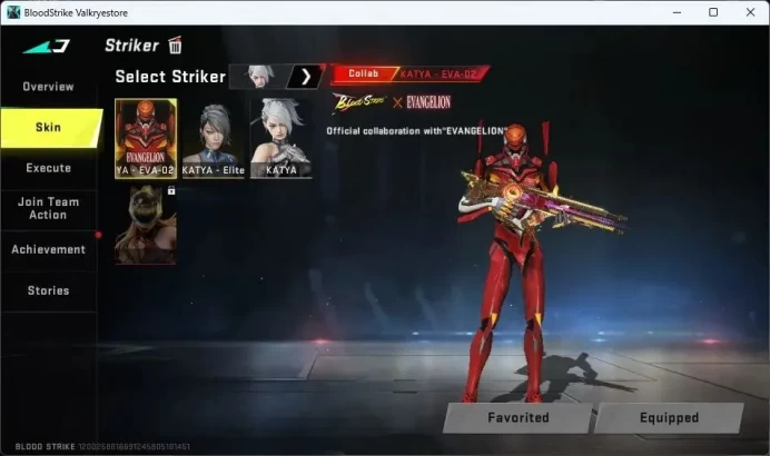 ASIA | EVO KAG-6 | Collab Katya| 2 Eternal| 2 Collab Guns| 1 Limited | 2 Ultra Melee | 5 Legendary Guns|More Check SS BS833B