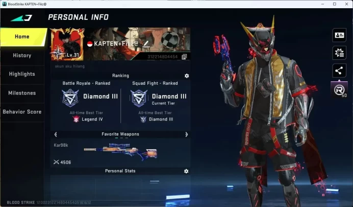 ASIA| Eternal D.Eagle-Scorpius | 2 7DS: Kar98k, QBZ95 | Ultra ETHAN | 3 Ultra | 1 Legend | L31 D3|More Check SS BS834B