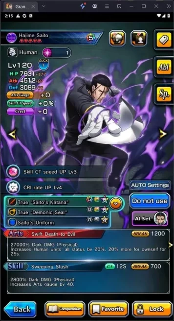 Global | Rank 49 | 3 Ascend | Saito TW | WH Fen TW | S Liza TW | 7 Chapters Clear | check SS | Detail Check SS GS296B