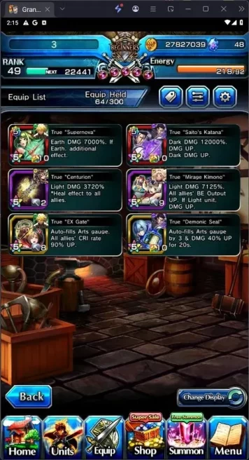 Global | Rank 49 | 3 Ascend | Saito TW | WH Fen TW | S Liza TW | 7 Chapters Clear | check SS | Detail Check SS GS296B