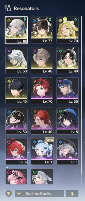ASIA | UL 54| Jinhsi R2, Calcharo R2, Zhezhi, Verina and etc | MC Male | Log Kuro | Check SS (WW806)