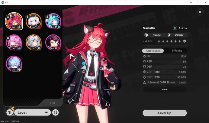 GLOBAL EU|HL 3| 2 SSR [Nanally,Sakiri] +S-Class Char Box|4 SR]|Selector 10/50+22 Blue Dice|Female MC|Log Email|Take Email|NTE977
