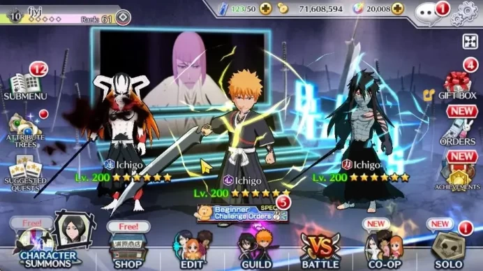 [GLOBAL]20K Orbs+Fresh All Story|Ichigo Crescent,Rin Patissier,Jushiro Brave,Ichigo 9th Anniv,Halibel,Etc|CE ON|Klab ID(BBS2651)