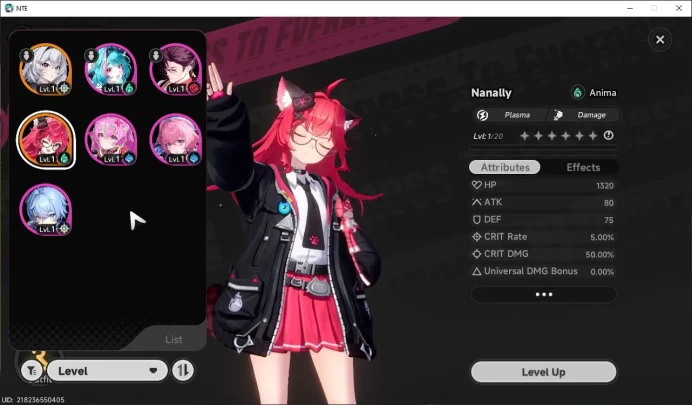 GLOBAL SEA|HL 3|1 SSR Nanally +1 S-Class Char Box|5 SR|Underbos Glider|Selector 40/50 Roll|Female MC|Log Email|Take Email|NTE984
