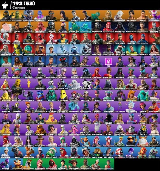 F618 192 SKINS 3150 VB Leviathan Lara Croft Master Chief Skelet Simpsons Cosma Get Griddy