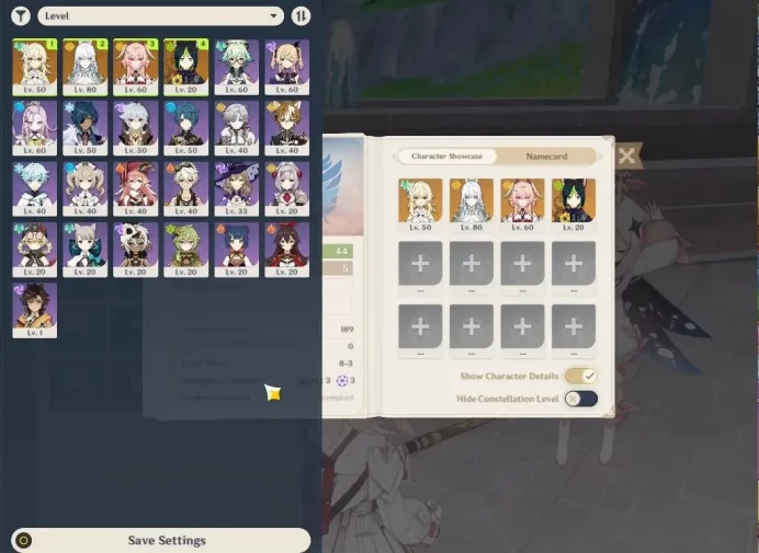 ASIA|AR44|Starter|2Limit+21(*4Character)|SemiPreamTeam(Zibai,Linnea),Tighnari|Low Explore Map|1Skin|McFeMale|TakeMail|(GI6428)