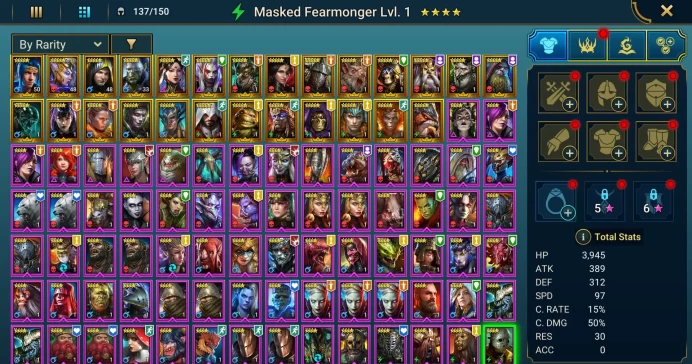 Starter acc with Shu-Zhen : 91k energy / 63 mln coins / Gnishak, Gurptuk, Boragar, Arix, Ninja + 20 Login Legendaries