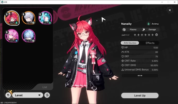 Global EU|HL 3| 1 SSR Limited Nanally + SSR Selector|3 SR|30 Std Draw Dice|Male MC|Log Email|NTE1017