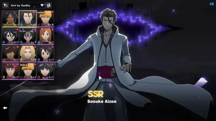 NA Crunchyroll|Fresh Starter|LV 3|2 SSR [Sosuke Aizen,Yoruichi Shihoin]+10 SR|Take Mail|CheckSS(BSR1093)