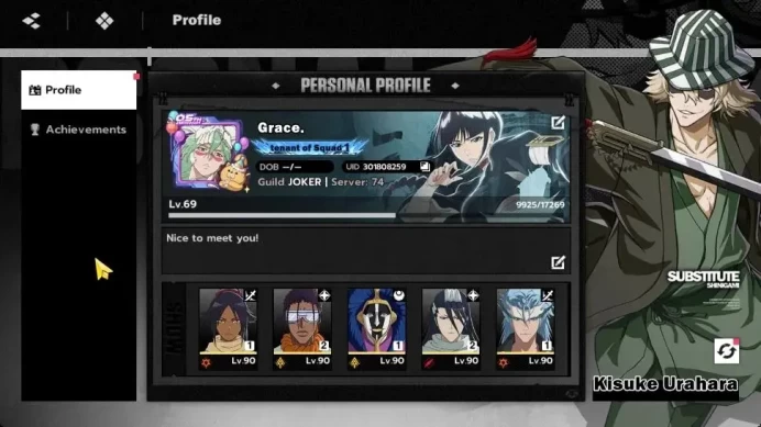 NuverseSEA LV 69|9 SSR [(GrimmjowB1,ByakuyaB2,TosenB2,Urahara,Toshiro,Ichigo Bankai)+Stamp,MayuriB1,YoruB1,Sajin] 6 Sign|BSR1083