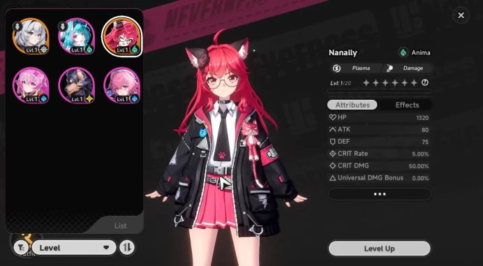 Global NA|HL 3|1 SSR Limited Nanally +1 S-Class Char Box|1S Arc|4 SR|Selector 40/50|Female MC|Log Email|NTE1063