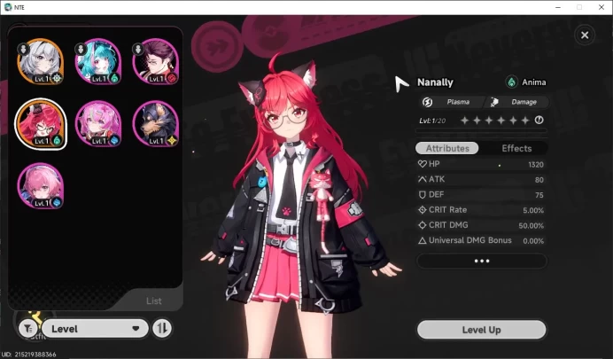 Global EU|HL 3|1 SSR Limited Nanally + Selector On|5 SR|1 S Arc|Selector 44/50 Rolls|Female MC|Log Email|NTE1070