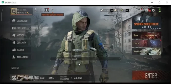 MOBILE Lv30|SV 20M|CV 10M|Wire Set|B AK-74N,ET AK-74N,SS Groza,GM AK-12,Abomi Vector 9,B SVDS,P USAS-12|CN ON|Infinite|AB3168