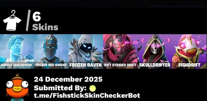 [PC/PSN/XBOX] 6 Skins | Frozen Raven | Frozen Red Knight | Love Ranger | Rift Drift | Skulldrifter | FN108-123
