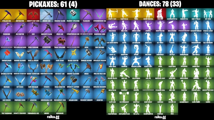 [PC] 53 skins | Galaxy | Aura | Peely | Deadpool | Rust Bucket | Brite Bomber | Gold Meowscles	LKK275