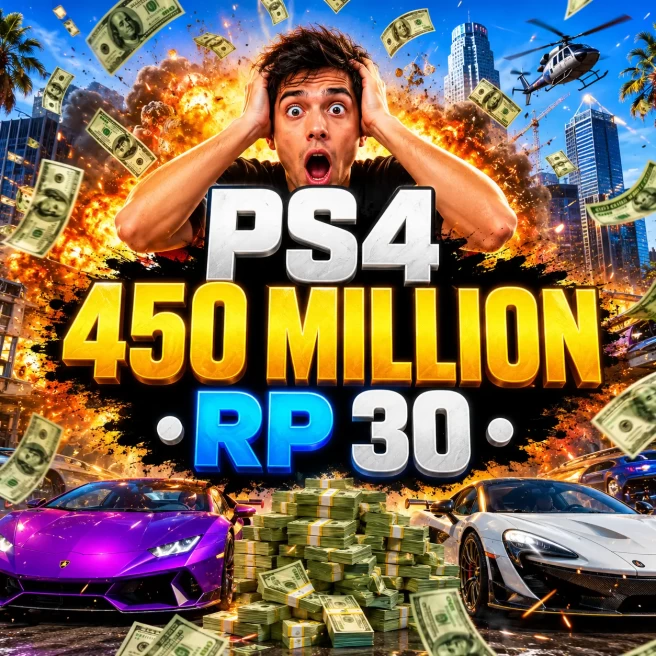 PS4 | 450 Million Total Assets in Cash + 123 Deluxos | 48M Pure Bank Cash | Rank 30 | 24/7 Support GCLD1206