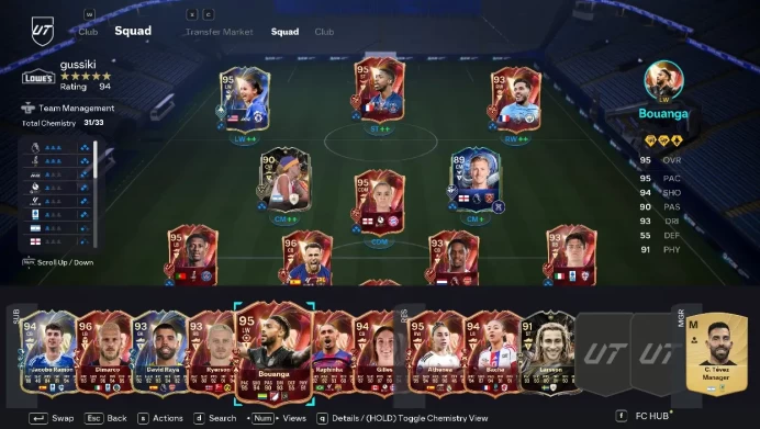 FC26 STEAM Dembele95,Dimarco96,Donnarumma95,Thompson95,Nuno Mendes95,Eric Garcia96 + 8000k