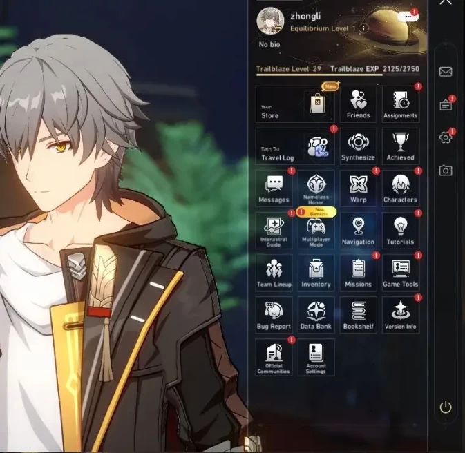 Asia|TL 29|3 Limited| [Acheron,Evanescia,huohuo] |Xianzhou Luofu|MC Male|Take Mail|Check SS(HSR7058)