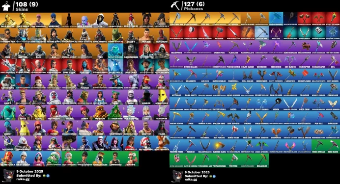 [PC/PSN] 108 skins | OG STW | Leviathan Axe | Lara Croft | Tony Stark | Peely | Mystique | Mandalorian	LKK534