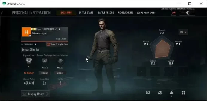 MOBILE Lv30|SV 43,4M|CV 40M|SS AKM,SS Groza,SS T03,GM AK-12,Ceremonial Mk14|03 Heavy|CN ON|Infinite(AB3176)