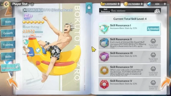 SEA Lv60|4 SP [Bokuto,Keiji,Tetsuro,Toru]+Memo| 4 UR [Sakusa,Korai,Hirugami,Etc]+Memo |8SSR [Hajime,Etc]|Goggle|Check SS|HFH1034