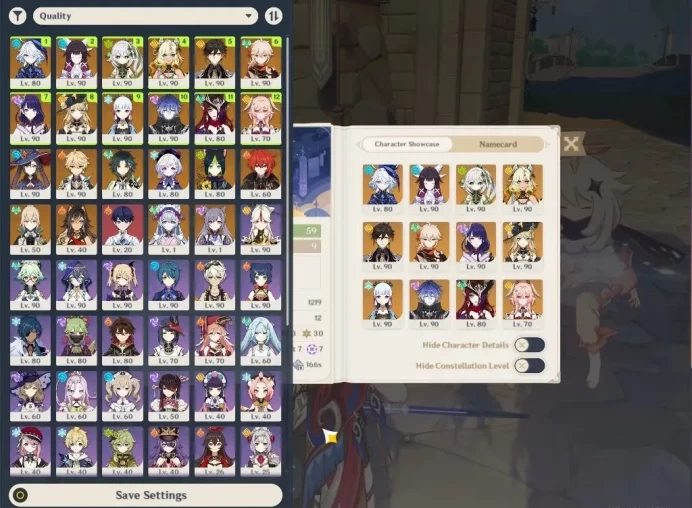 ASIA|AR59|13Limited+9(*5WEP)|(NaviaC1,Ayaka,Kazuha)+sign,Furina,Columbina,Nahida,Xilonen,Zhongli|3Skin|McMale|TakeMail|(GI6444)