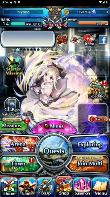 Global | Rank 14 | 2 Ascend (Iris L66, Iris L8) | 2 True Weapons  | GC Pass 27 days | Detail Check SS GS298B