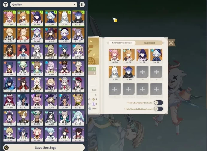 ASIA|AR56|7Limited+8(*5Weapon)|Zibai,Escoffier,Raiden,(Furina,Yoimiya,YaeMikoC1)+sign,Flins|1Skin|McMale|TakeMail|(GI6447)