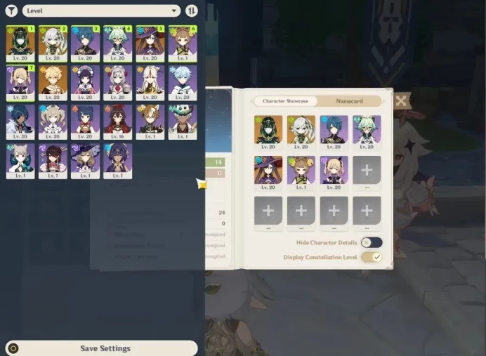 ASIA|AR14|Fresh Starter|2Limited+1(*5Weapon)|Nefer,Nahida,Mona|Low Explore Map|Reoni On|McMale|User Unset|TakeMail|(GI6446)