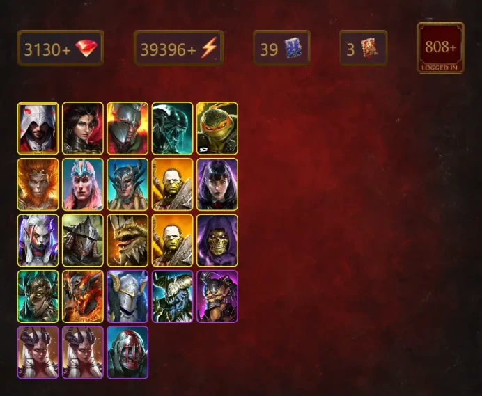 [STARTER]Legate Teox+Tekteon Fissureflesh+Ezio Auditore+Adelyn+Richtoff the Bold+Xenomorph+Michelangelo+Wukong+Loki+Scyl+44Epics