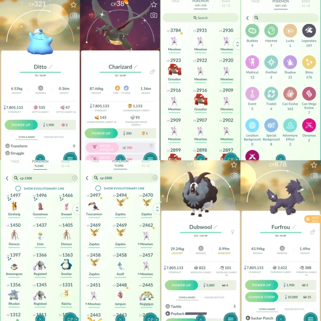 2259 Level 70 Shiny Charizard Shiny Mega Latios Zygarde Cosmog Roar of Time Galarian Articuno