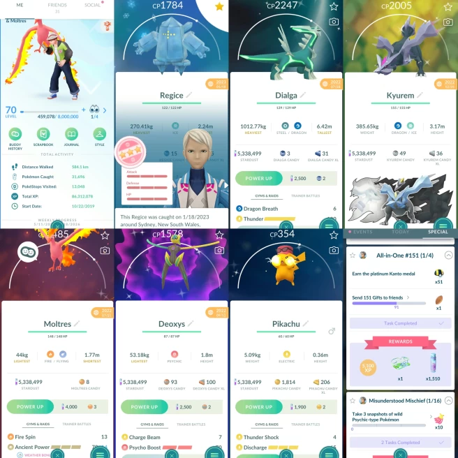 2262 Level 70 2019. -All-in-One 151 (Shiny Mew Quest) -Distracted by Something Shiny (Shiny Celebi Quest)