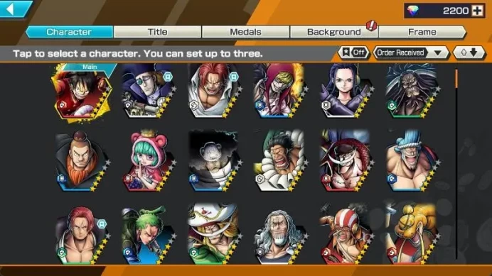 GLOBAL | 3 ex RD 2200 | Shank, Nusjuro | Log Bandai OPBR114B