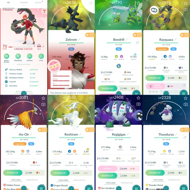 2265 Level 70 2017. Zekrom100 Shiny Rayquaza Shiny Deoxys Roar of Time