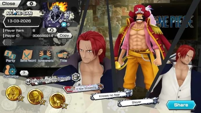 GLOBAL| 6 EX BP kuzan, DD shanks, KING d Roger, FR shanks, ST ethanbaron, ONIGA kaido, more detail check SS OPBR187B