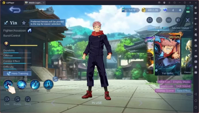 Global|Hero 132|Skin 480|Mega|Legend Alucard,Fanny|JJK Yin,Xavier,Julian|Naruto Suyou|Sanrio Claude|More Check SS ML1939B