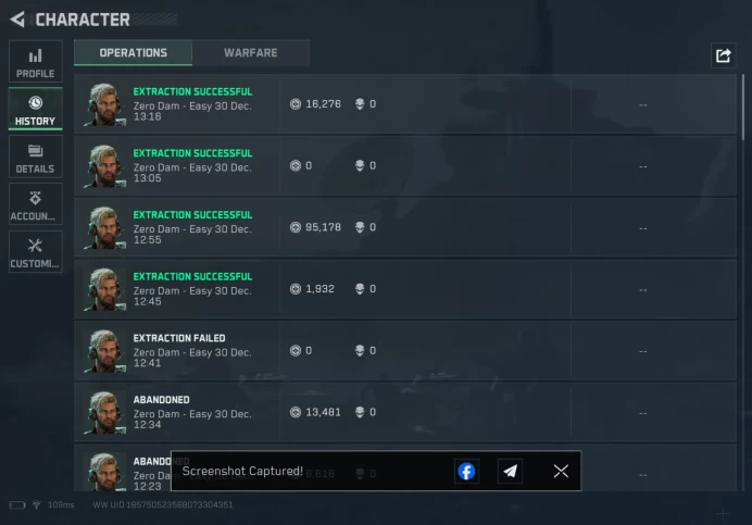 DF126 OPERATION LEVEL 34 33M COINS PC & MOBILE