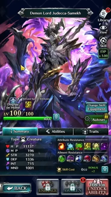 GLOBAL|Rank 11|Top Tier Unit [Demon Lord Judecca-Samekh,Goddess Lilaha]|8 SSR Ark|Code Only|LC1268