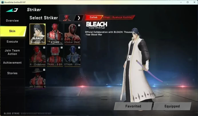 ASIA| BLEACH Byakuya|AK47 7DS|1 Ultra Gun|1 Legendary Gun|7 Strikers|5 Throwables|Bronze IV|More Check SS BS847B