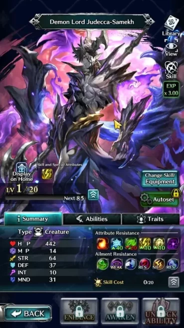 GLOBAL|Rank 9|Top Tier Unit [Demon Lord Judecca-Samekh,Goddess Lilaha]|8 SSR Ark|Code Only|LC1262