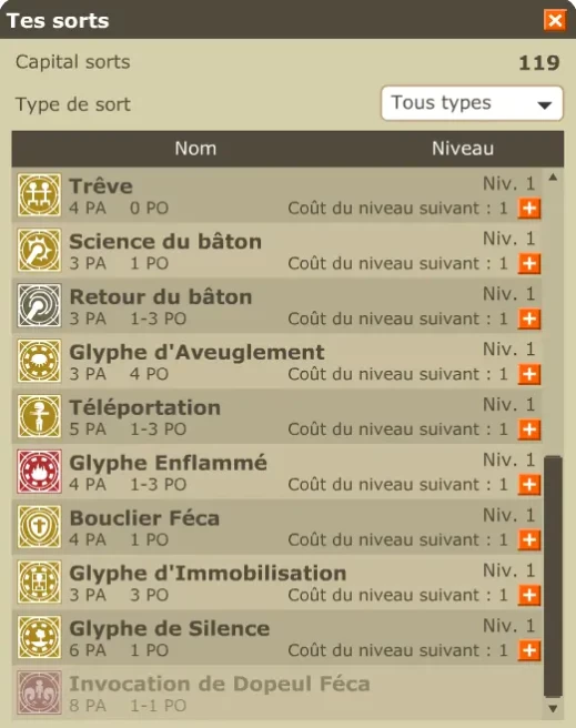 SOLD!! -  Feca Level 120 Perfect for PVP/PVM never authenticated and secure 100% Garantie